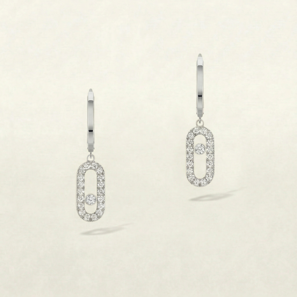 Elara Diamante Hoop Earrings (in gold & silver)