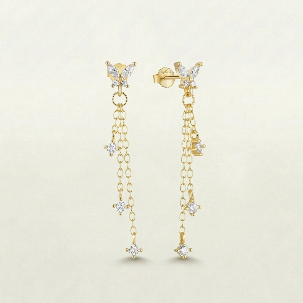 Butterfly Chain Studs