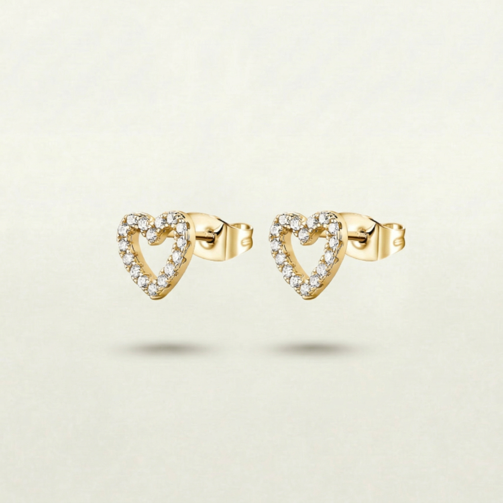 Mina Heart Earrings (gold & silver)