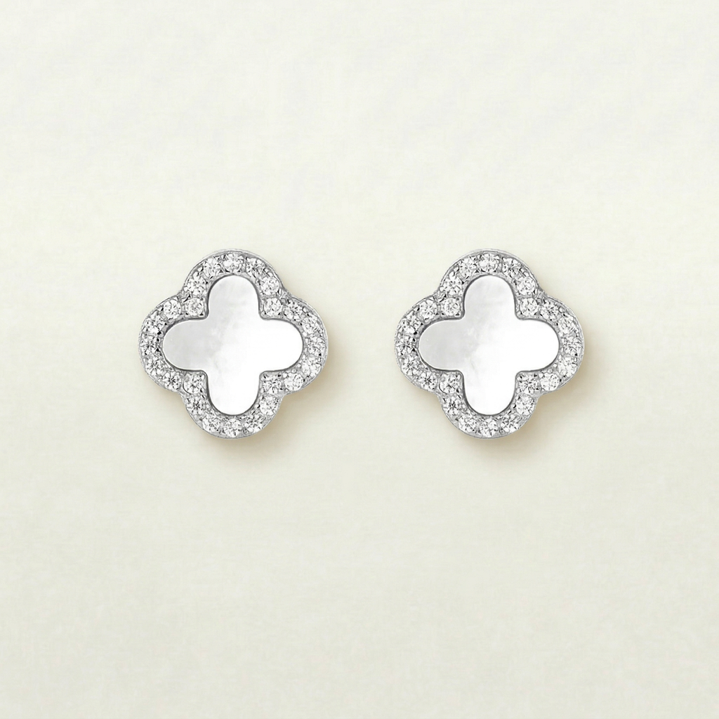 Mina Sterling Silver Diamanté Earrings