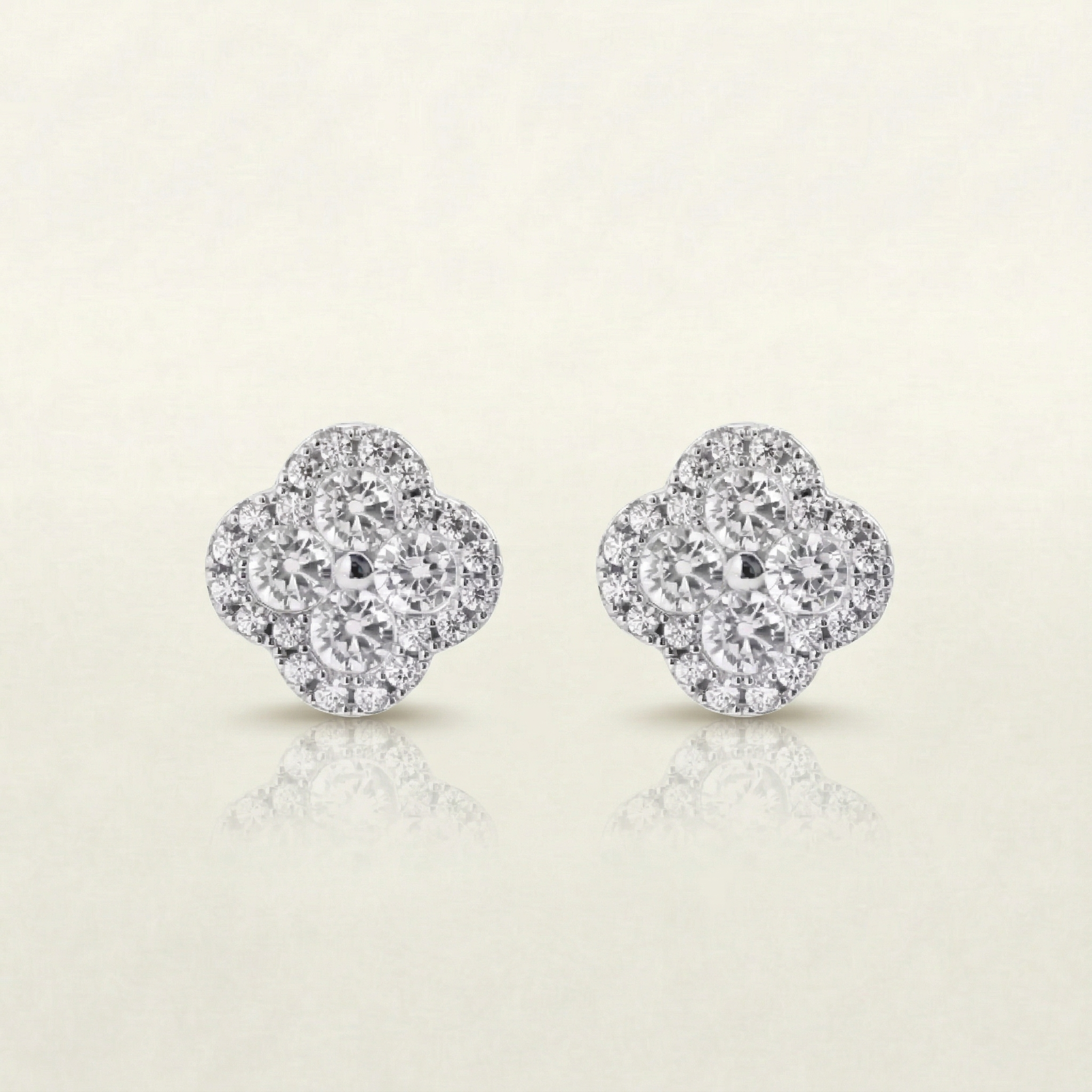 Mina Full Diamanté Earrings (in gold & silver)