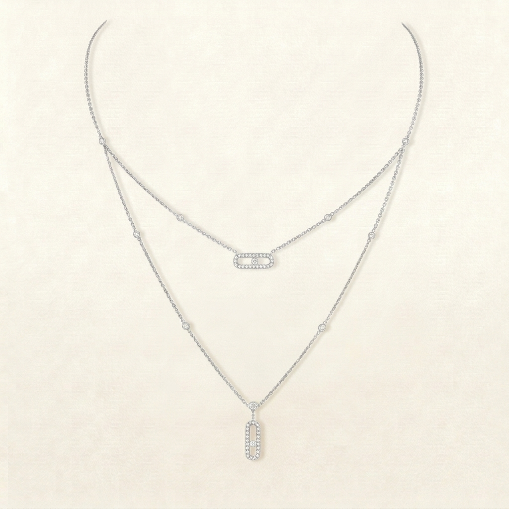 Mollyanne Diamanté Necklace (in gold & silver)