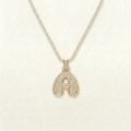 ICY Bubble Letter Initial Necklace