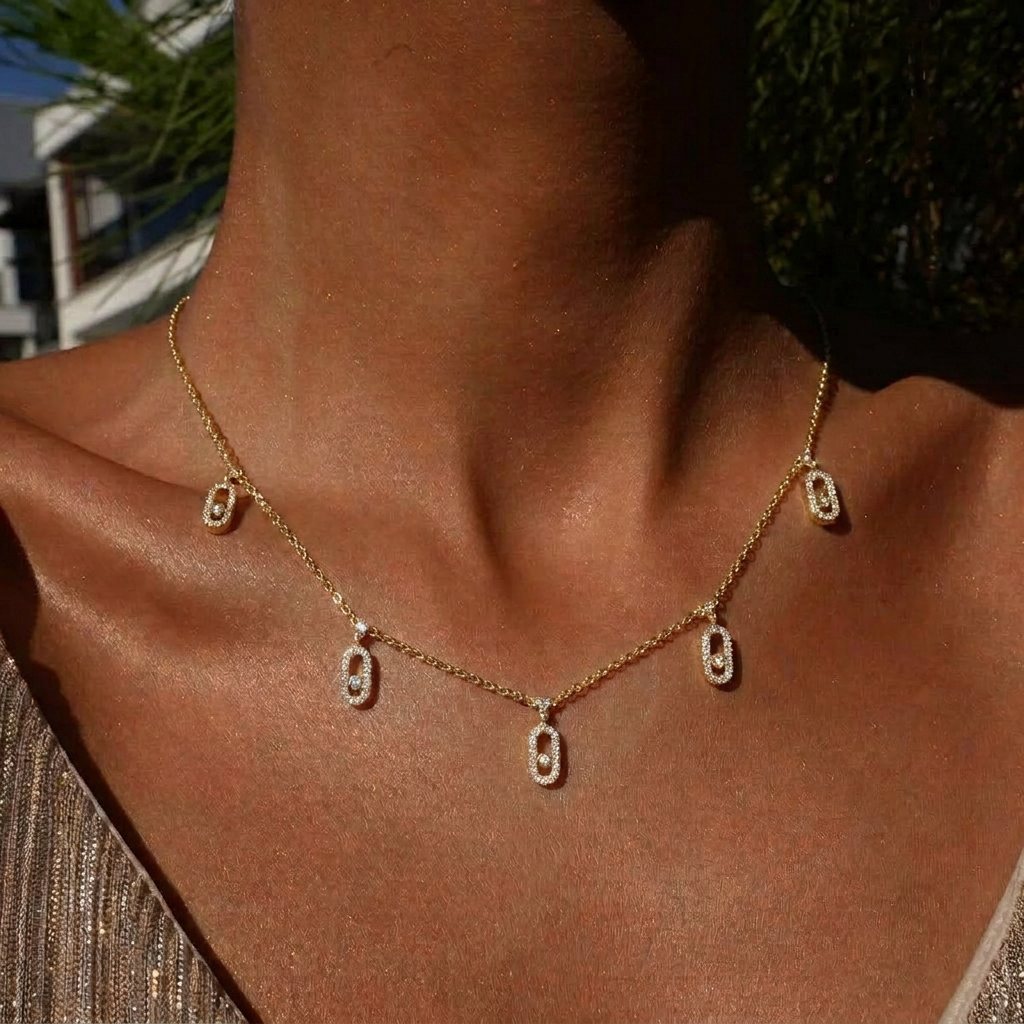 Molly Diamanté Gold Necklace
