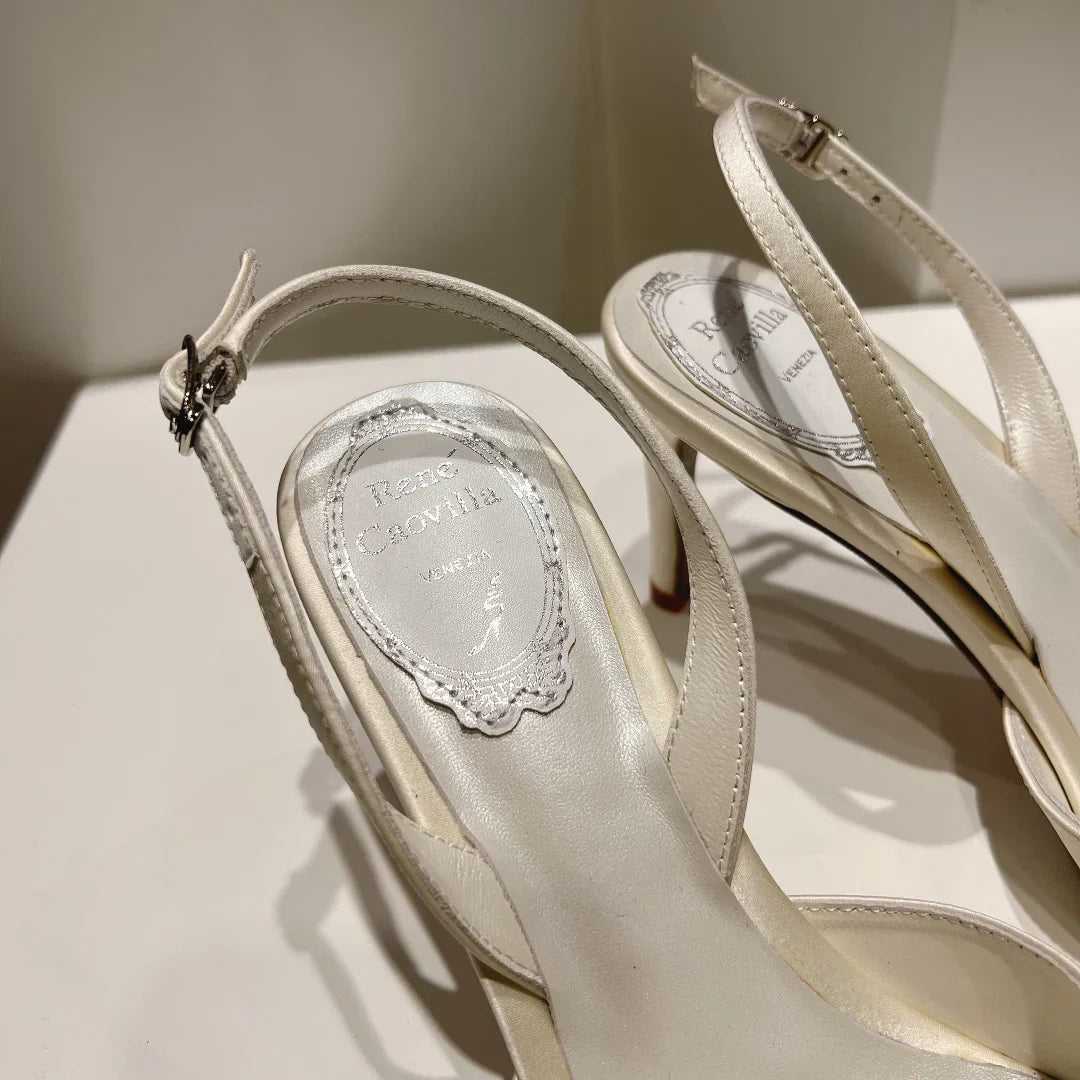 Silk Boww Crystal Heels