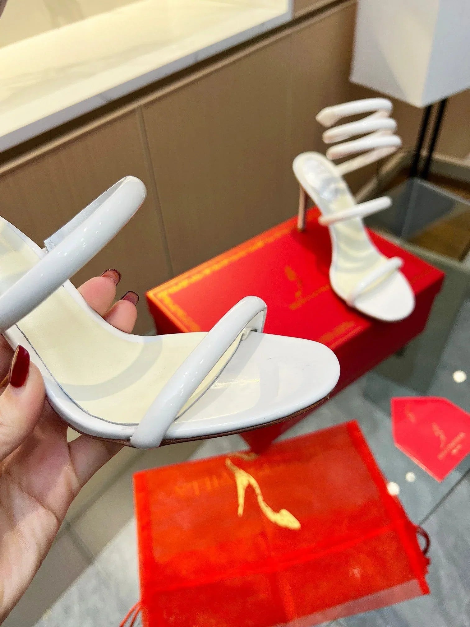 Velvet Snake Crystal Sandals