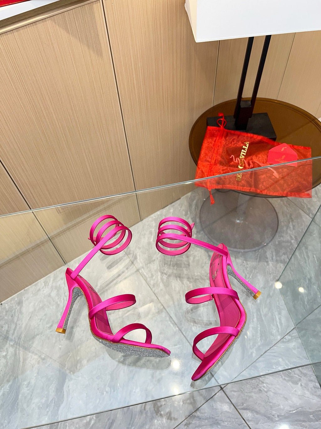 Silk Snake Crystal Sandals