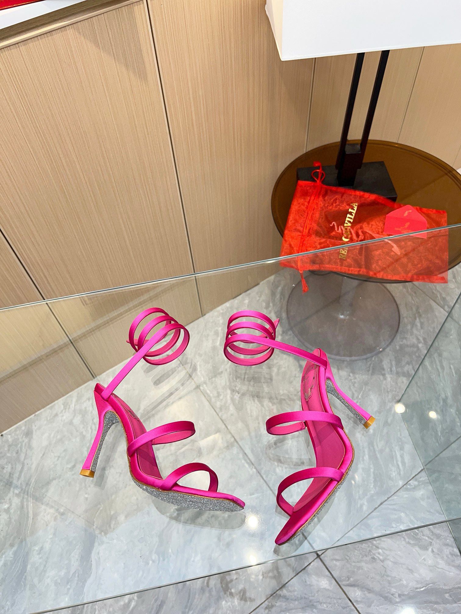 Silk Snake Crystal Sandals