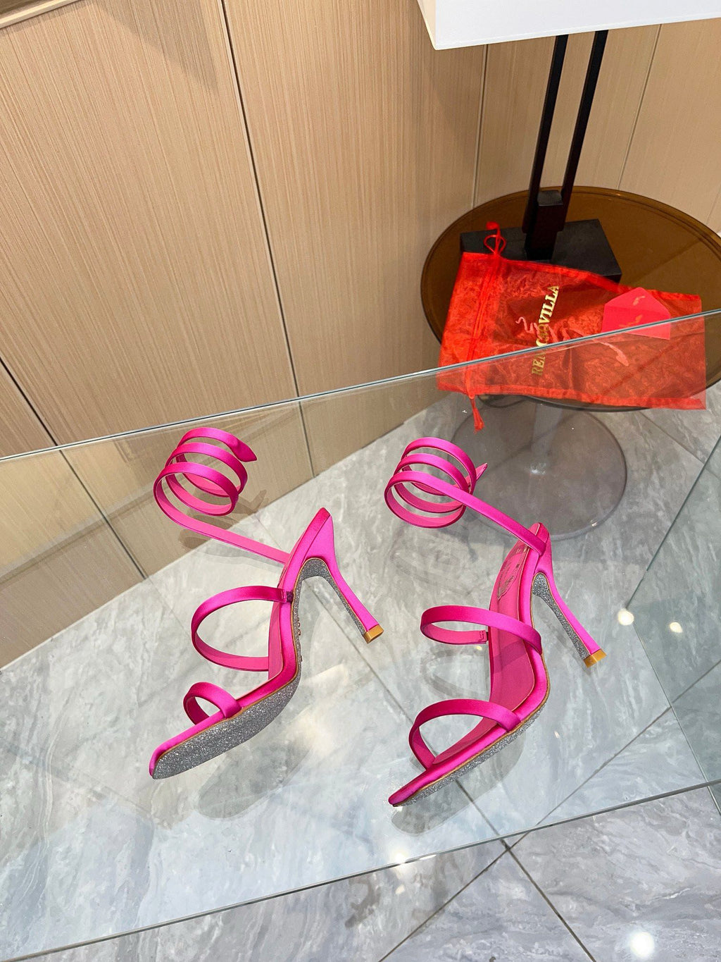 Silk Snake Crystal Sandals