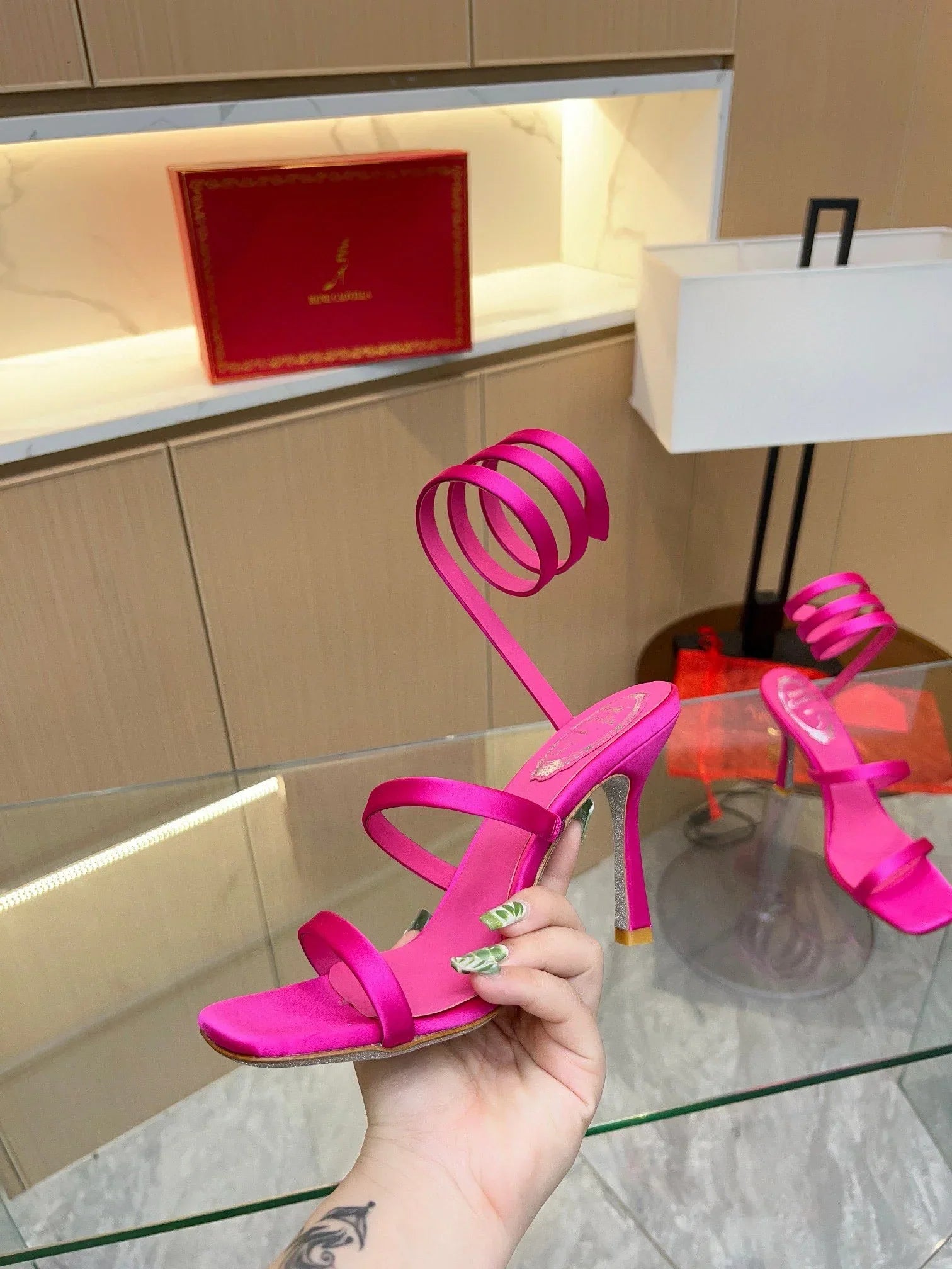Silk Snake Crystal Sandals