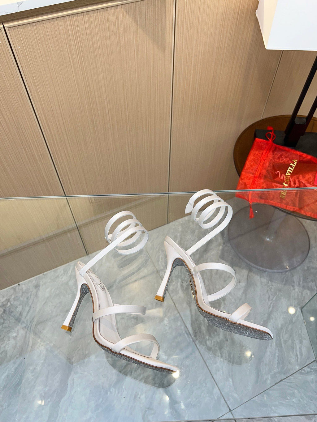 Silk Snake Crystal Sandals