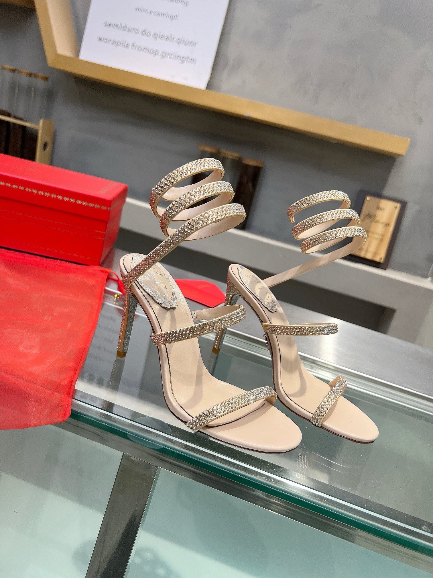 Silk Snake Crystal Sandals