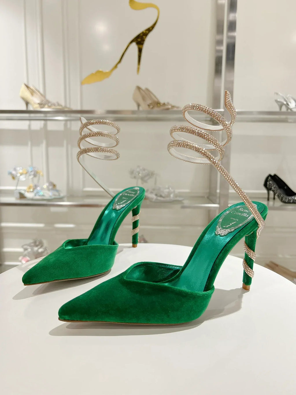 Cleo Snake-Design Heels