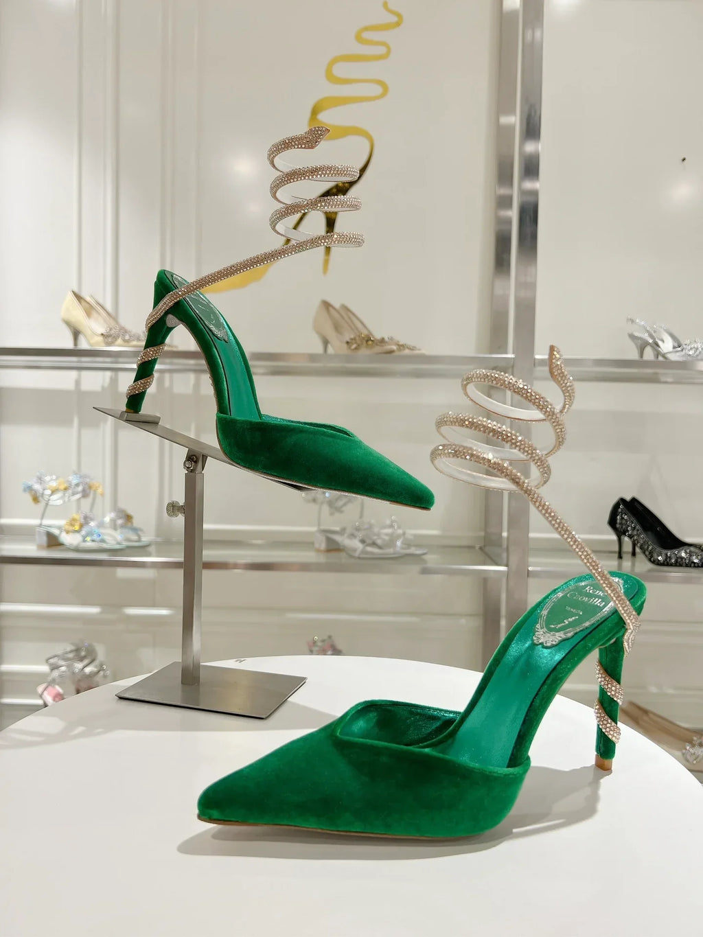 Cleo Snake-Design Heels