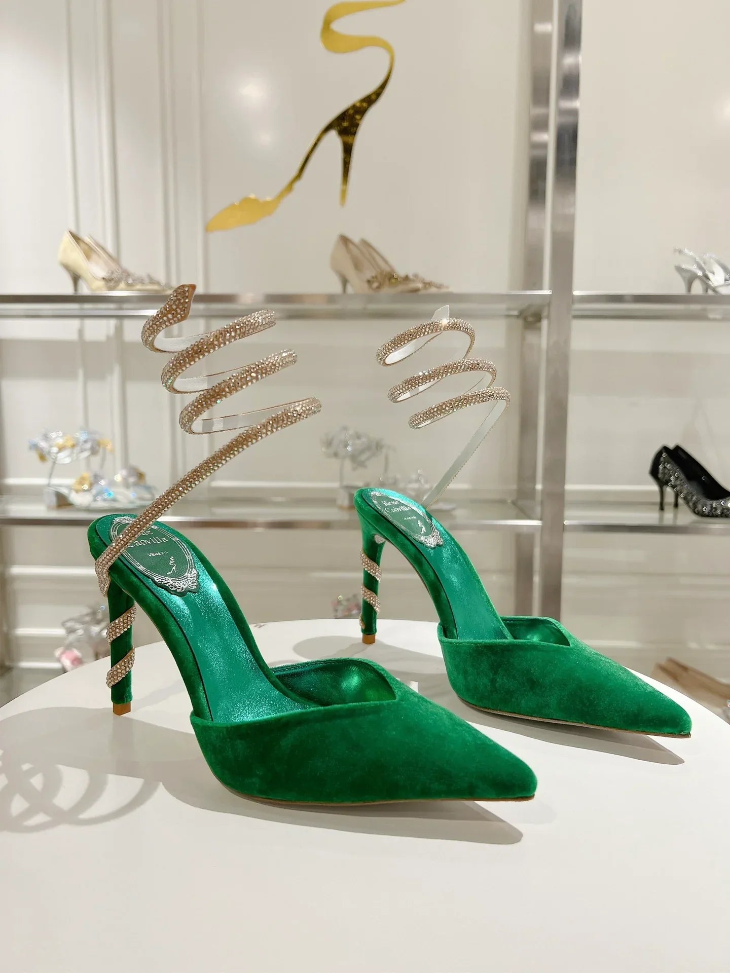 Cleo Snake-Design Heels