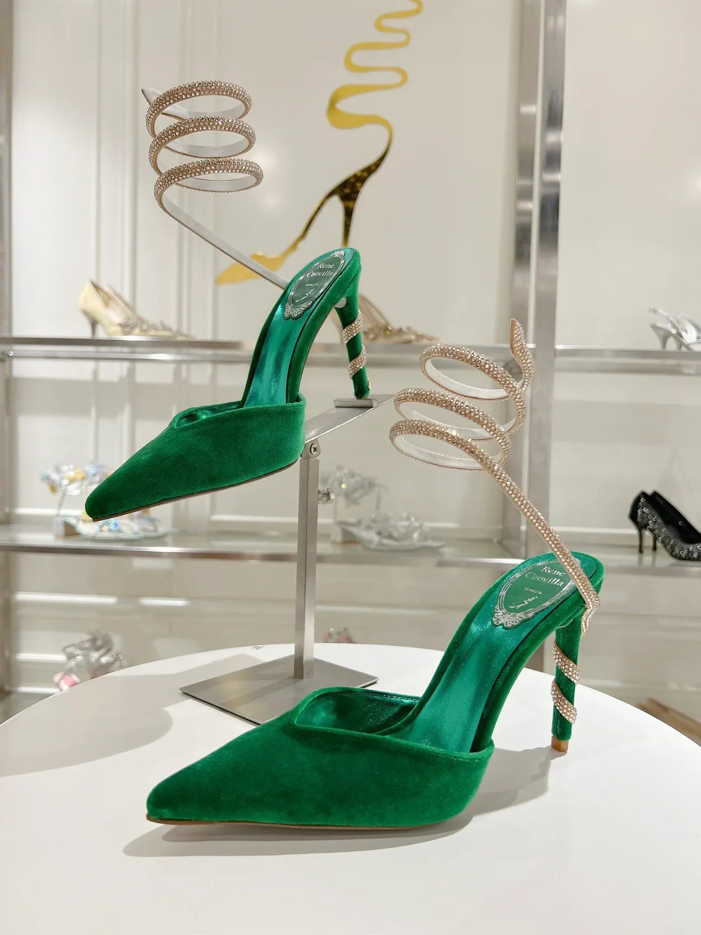 Cleo Snake-Design Heels