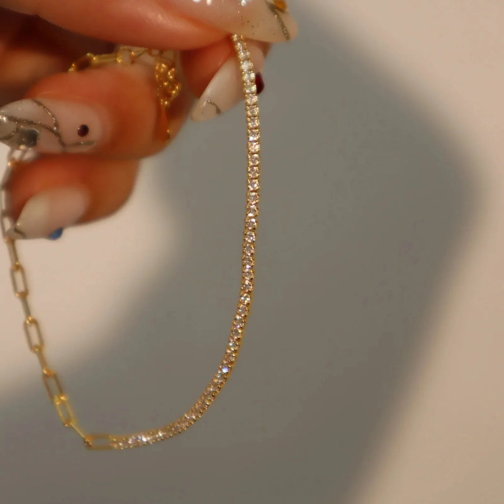 Tennis Diamond Link Bracelet