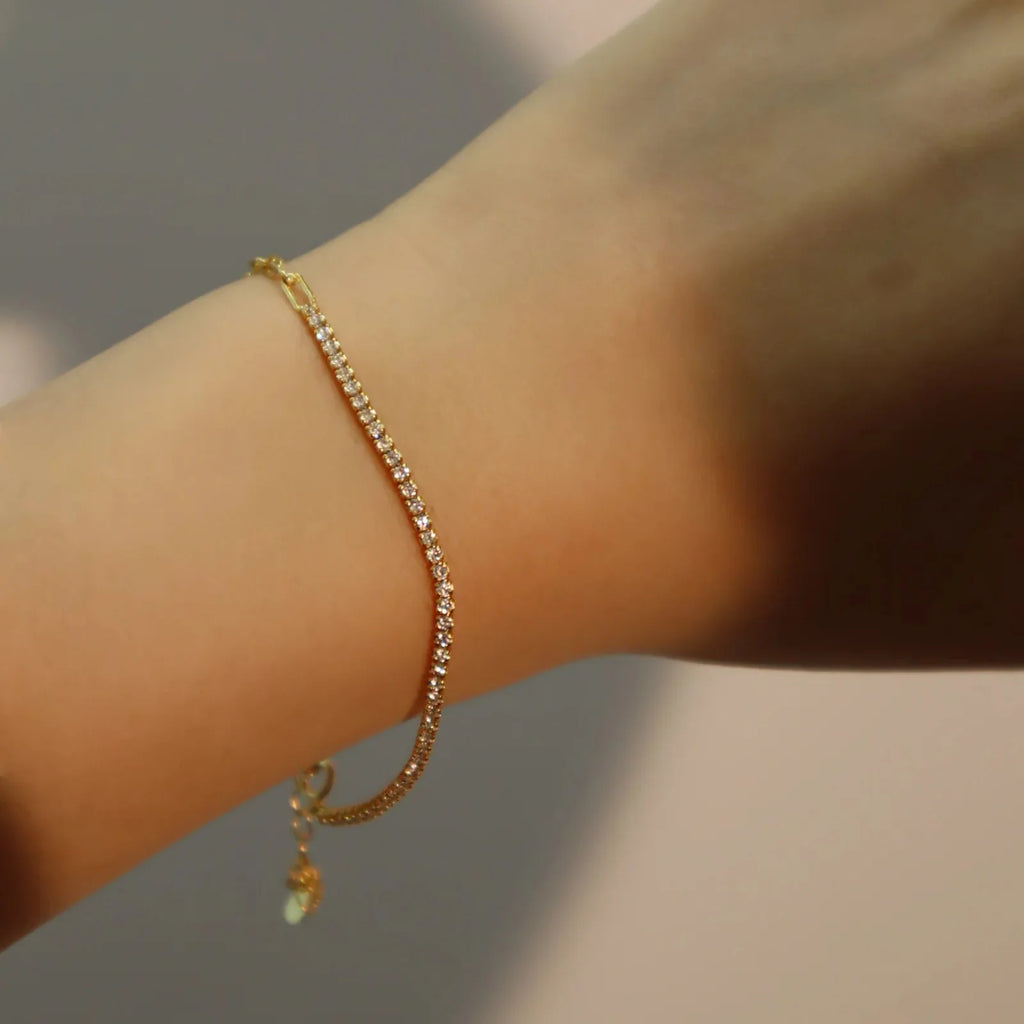 Tennis Diamond Link Bracelet