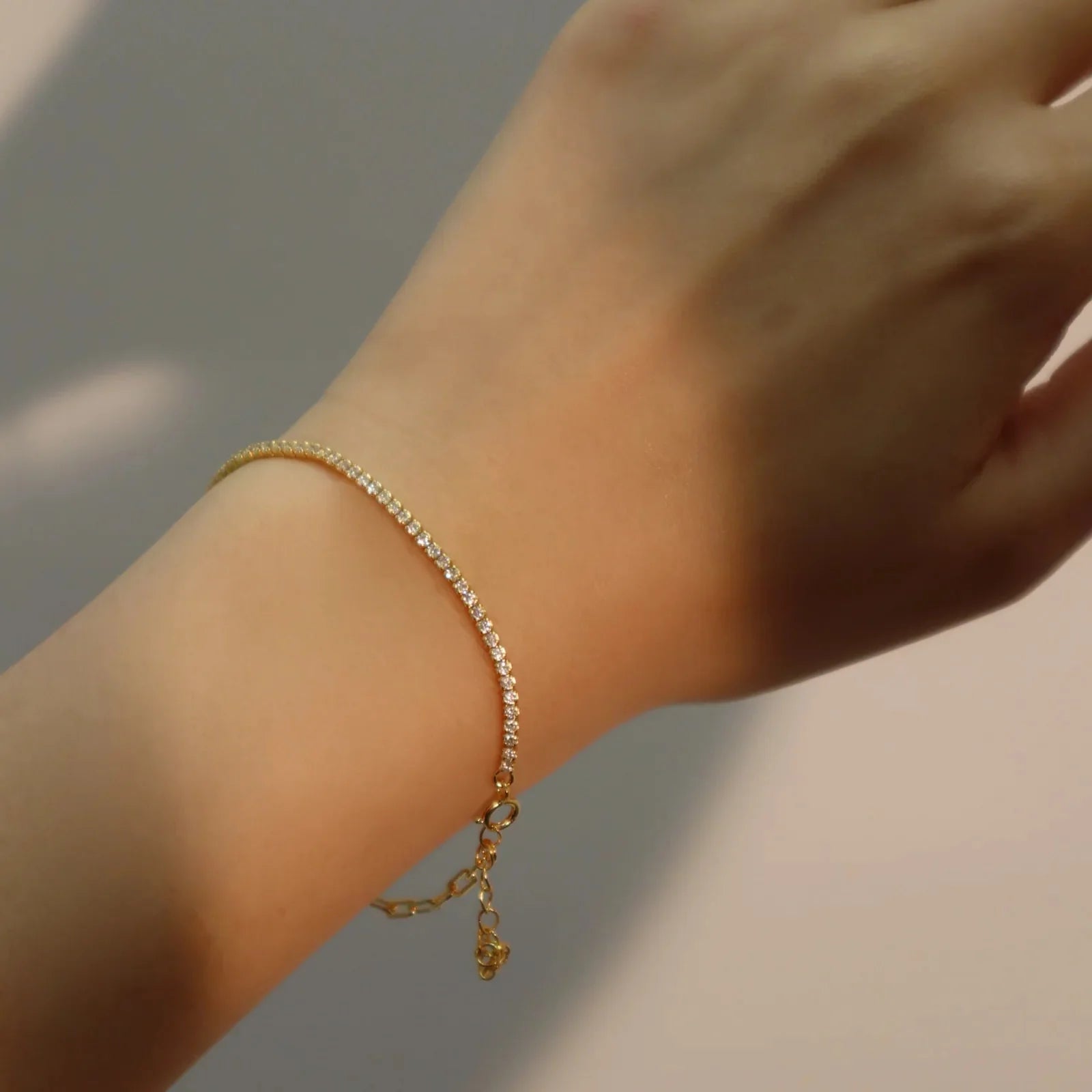 Tennis Diamond Link Bracelet