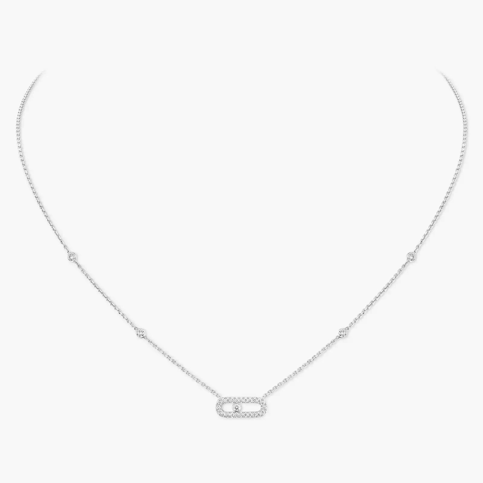 Mollyanne Diamanté Silver Uno Necklace